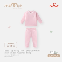LP - Bộ dài tay Mềm Mịn by La Pomme mềm êm đón mùa mới - Hồng - 12-18M -SS26.T9A