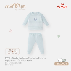LP - Bộ dài tay Mềm Mịn by La Pomme ngày êm ái của Milo - Xanh - 12-18M -SS26.T9A