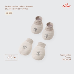 LP - Set bao tay bao chân La Pomme chú sóc và quả sồi - Be Nâu - FS -SS26.T9A