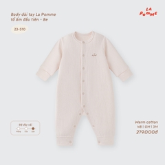 LP - Body dài tay La Pomme tổ ấm đầu tiên - Be - Newborn -SS26.T9A