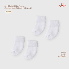 LP - Set 02 đôi tất La Pomme đón mùa mới thật êm - Trắng (Xù) - 3-6M -SS26.T9A