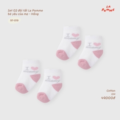 LP - Set 02 đôi tất La Pomme bé yêu của mẹ - Hồng - 0-3M -SS26.T9A