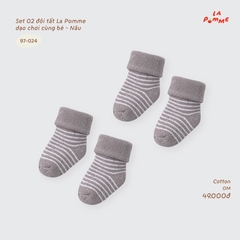 LP - Set 02 đôi tất La Pomme dạo chơi cùng bé - Nâu - 0-3M -SS26.T9A