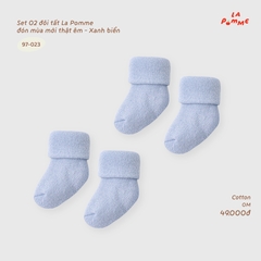 LP - Set 02 đôi tất La Pomme đón mùa mới thật êm - Xanh biển - 0-3M -SS26.T9A