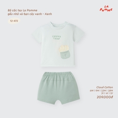 LP - Bộ cộc tay La Pomme gấu nhỏ và bạn cây xanh - Xanh - 4-5Y -SS26.T9A