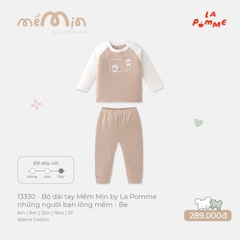 LP - Bộ dài tay Mềm Mịn by La Pomme những người bạn lông mềm - Be - 6-9M - SS26.T9B
