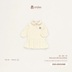 EMBES - Váy polo dài tay embes chấm bi - 26-K9-14 - 2-3Y - SS26.T9A