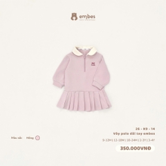 EMBES - Váy polo dài tay embes hồng - 26-K9-14 - 18-24M - SS26.T9A