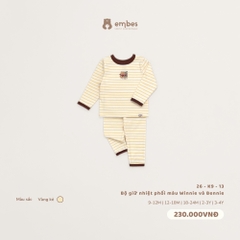 EMBES - Bộ giữu nhiệt phối màu Winnie và Bennie vàng kẻ - 26-K9-13 - 9-12M - SS26.T9A