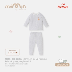 LP - Bộ dài tay La Pomme bữa sáng ngọt ngào - Ghi - 2-3Y - SS26.T10A