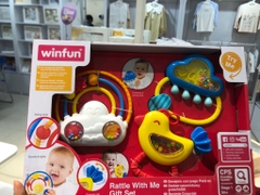 BY - Set 3 đồ chơi xúc xắc cầm tay, gặm nướu chủ đề cầu vồng và mưa Winfun 3030-NL