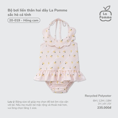 LP - Bộ bơi liền thân hai dây La Pomme sắc hè cá tính - Hồng cam - 6-12M - SS26.T4A