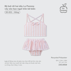 LP - Bộ bơi rời hai dây La Pomme váy xòe kẹo ngọt trên bờ biển - Hồng - 6-12M - SS26.T4A