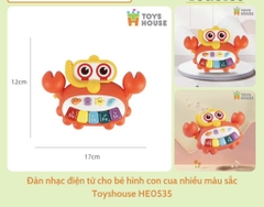 BY - Đàn nhạc điện tử cho bé hình con cua nhiều màu sắc Toyshouse HE0535