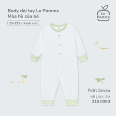 LP S40 - Body dài tay La Pomme Mùa hè của bé - Xanh - Newborn - SS25.T4A