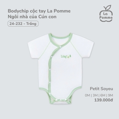 LP - Body chip cộc tay La Pomme Ngôi nhà của Cún con - Trắng - 9-12M - SS25.T3B