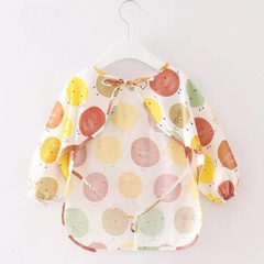 Áo yếm ăn dặm chống thấm dài tay trẻ em Mastela Y112 size 6-36 tháng, Hình chim non