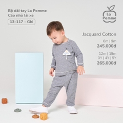 LP - Bộ dài tay La Pomme Cáo nhỏ lái xe - 6M Ghi - BF23