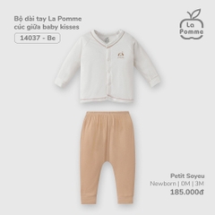 LP -Bộ dài tay La Pomme cúc giữa baby kisses - Newborn Be