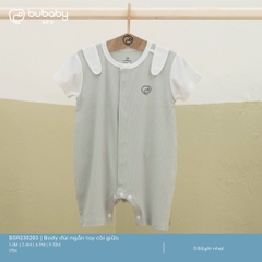 BU - Body đùi ngắn tay cài giữa - ghi nhạt - SS25.T1A