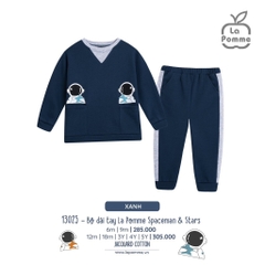 LP - Bộ dài tay La Pomme Spaceman & Stars - 6M Xanh - BF23