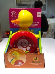 BY - Đồ chơi lật đật có bánh xe cho bé Toyshouse 006-1 hình vịt vàng