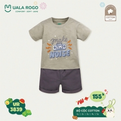 UR - Bộ Cộc Tay Cotton Cho Bé UR 3839 - Be Ghi - SS25.T4A - Be Ghi - 1Y