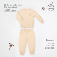 LP - Bộ dài tay La Pomme Chú chó mũ nồi - 6M Vàng