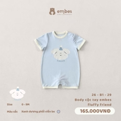 EMBES - Body cộc tay embes fluffy friend - 26-B1-29 - Xanh Dương - 6-9m