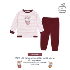 LP - Bộ dài tay La Pomme Khám phá dải ngân hà - 6M Đỏ hồng - BF23