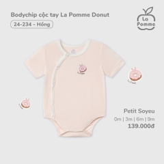 LP S10 - Body chip cộc tay La Pomme Donut - Hồng - 9-12M - SS25.T2A