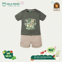 UR - Bộ Cộc Tay Cotton Cho Bé UR3833 - Xanh Lá - SS25.T4A