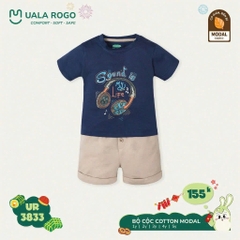 UR - Bộ Cộc Tay Cotton Cho Bé UR3833 - Xanh Dương - SS25.T4A