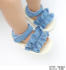 DL - Xăng đan tập đi nơ xanh  - 6M