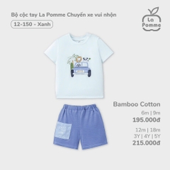 LP - Bộ cộc tay La Pomme Chuyến xe vui nhộn - 9M Xanh - SS24.T8A