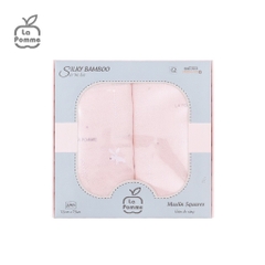 LP - K002 Set 2 khăn sữa sợi tre lụa La Pomme - 75x75cm Hươu Hồng
