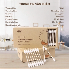 Tobe - Tăm bông hồ lô sơ sinh Nature 2109 ( 100 que )