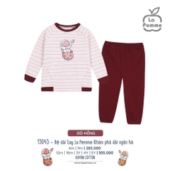 LP - Bộ dài tay La Pomme Khám phá dải ngân hà - 6M Đỏ hồng - BF23