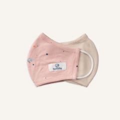 BU - Khẩu trang Bambus - ABB030000 - Hồng in trăng sao + Be - FS - SS25.BP