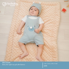 BU - Body đùi ngắn tay giả yếm Bamco - Xanh ghi - Trắng - SS25.T1A