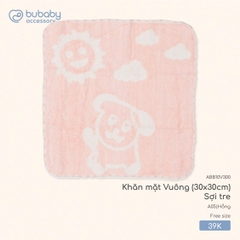 BU - Khăn mặt Vuông (30x30cm) Sợi tre ABB10V300 - Hồng - SS25.T8A
