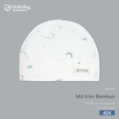 BU - Mũ tròn Bambus - ABB192203 - Trắng in cầu vồng xanh - 0-3M - SS26.T4C