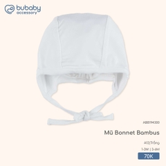 BU - Mũ Bonnet Bambus - ABB194300 - Trắng - 3-6M - SS25.T9B