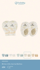 BU S10 - Bộ bao chân, bao tay Bambus - ABB400006 - Trắng in họa tiết vườn nhà - FS - SS25.T3B