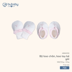 BU - Bộ bao chân, bao tay bé gái - ABB403100 - Trắng + Hồng - FS - SS26.T1B