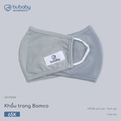 BU - Khẩu trang Bamco - ABC030000 - Kẻ xanh ghi - xanh ghi - Free size - SS26.T4C