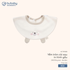 BU - Yếm tròn cài sau in hình cáo nhỏ ACT011005 - Trắng kem - Be đậm - Trung - SS25.T10C