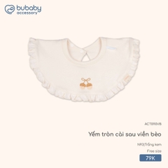 BU - Yếm tròn cài sau viền bèo ACT0110VB - Trắng kem - Trung - SS25.T10C