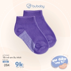 BU ĐÂY - Tất trẻ em Bu Midi - Tím sọc trắng - Đôi