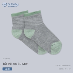 BU - Tất trẻ em Bu Midi - ACT233602 - Ghi - xanh matcha - 3-5Y - SS26.T4C